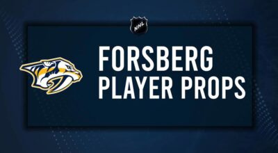 Filip Forsberg Player Prop Bets for the Predators vs. Bruins Game - October 22