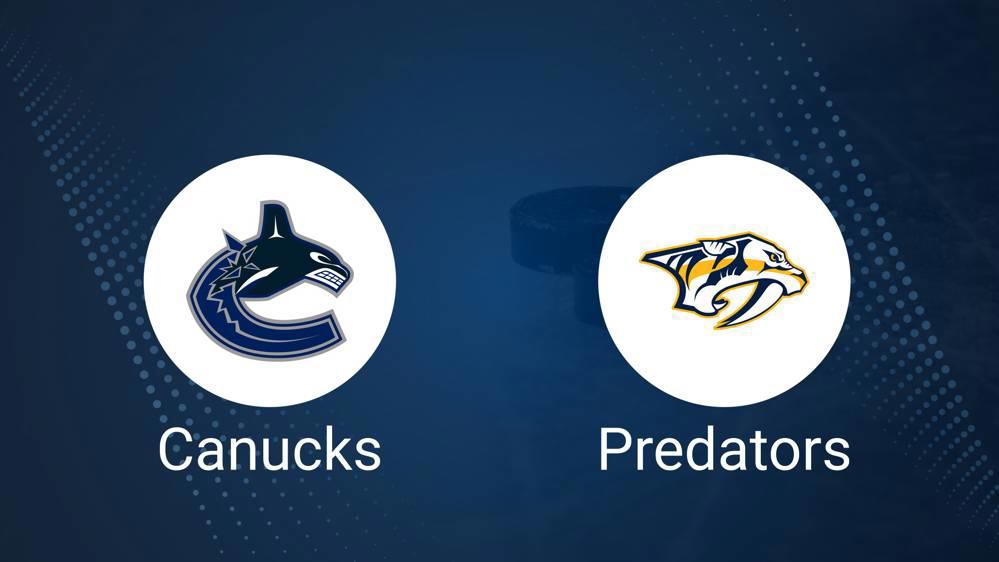 Where to Watch Vancouver Canucks vs. Nashville Predators on TV or Streaming Live - November 17