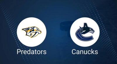 Where to Watch Nashville Predators vs. Vancouver Canucks on TV or Streaming Live - January 3