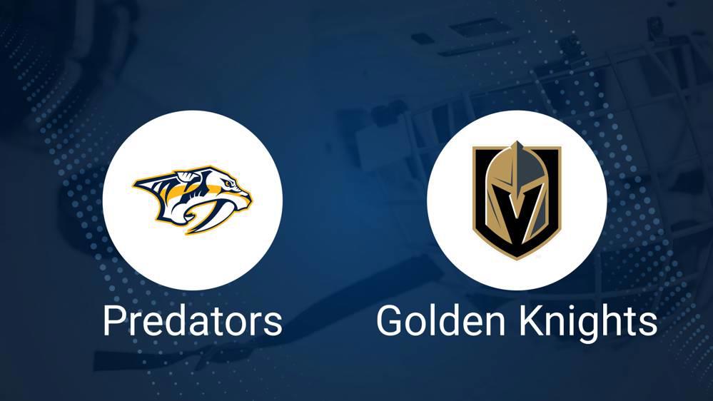 Where to Watch Nashville Predators vs. Vegas Golden Knights on TV or Streaming Live - January 14