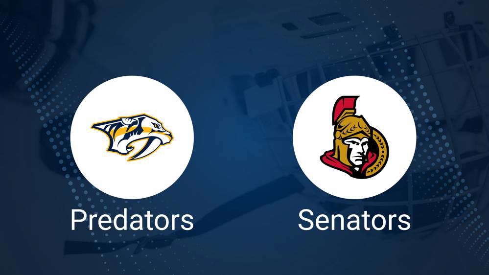 Where to Watch Nashville Predators vs. Ottawa Senators on TV or Streaming Live - February 3